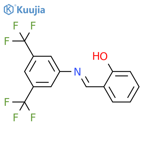 Phenol, 2-[[[3,5-bis(trifluoromethyl)phenyl]imino]methyl]- structure
