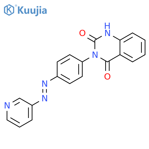 2,4(1H,3H)-Quinazolinedione, 3-[4-[2-(3-pyridinyl)diazenyl]phenyl]- structure