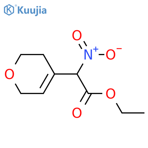 2H-Pyran-4-acetic acid, 3,6-dihydro-a-nitro-, ethyl ester structure