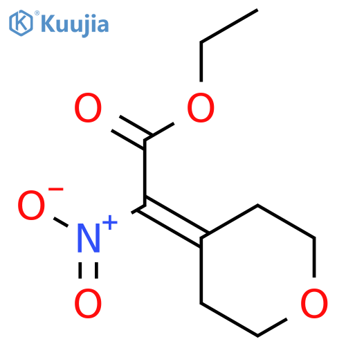 Acetic acid, 2-nitro-2-(tetrahydro-4H-pyran-4-ylidene)-, ethyl ester structure