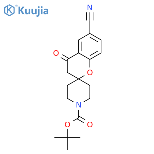 TERT-BUTYL 6-CYANO-4-OXOSPIRO[CHROMAN-2,4'-PIPERIDINE]-1'-CARBOXYLATE structure