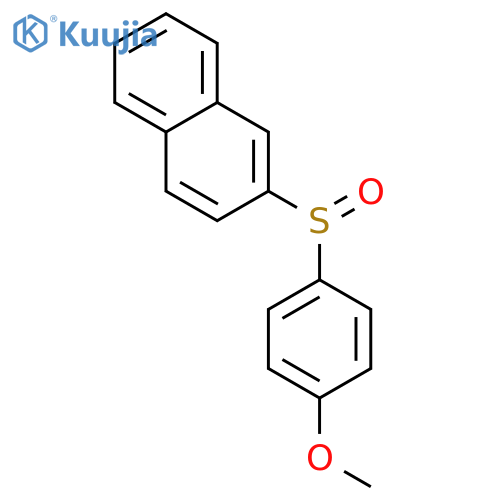 Naphthalene, 2-[(4-methoxyphenyl)sulfinyl]- structure