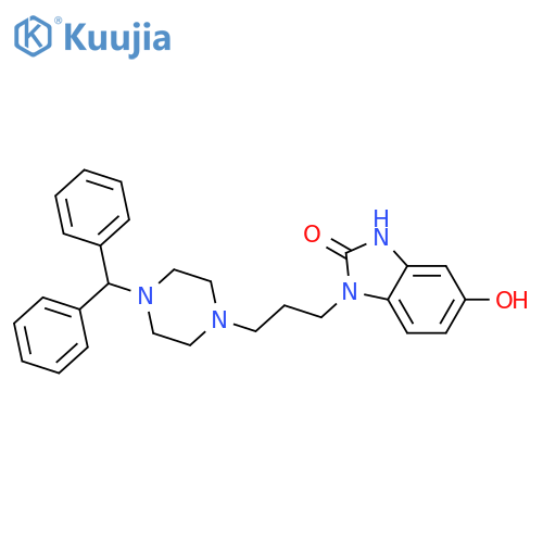 2H-Benzimidazol-2-one, 1-[3-[4-(diphenylmethyl)-1-piperazinyl]propyl]-1,3-dihydro-5-hydroxy- structure
