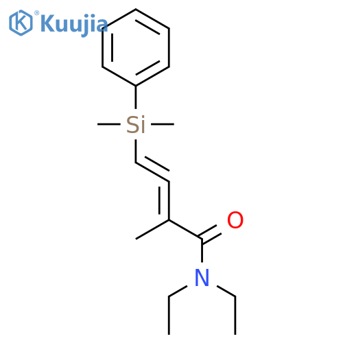 2,3-Butadienamide, 4-(dimethylphenylsilyl)-N,N-diethyl-2-methyl- structure