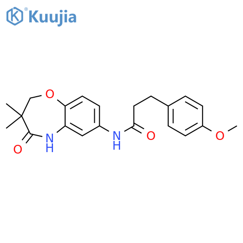 N-(3,3-dimethyl-4-oxo-2,3,4,5-tetrahydro-1,5-benzoxazepin-7-yl)-3-(4-methoxyphenyl)propanamide structure
