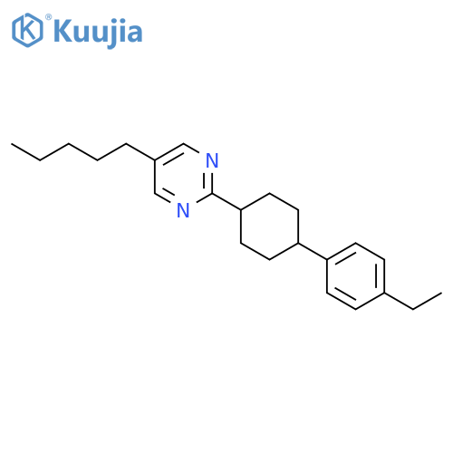 Pyrimidine, 2-[4-(4-ethylphenyl)cyclohexyl]-5-pentyl- structure