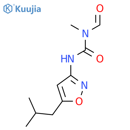 Urea, N-formyl-N-methyl-N'-[5-(2-methylpropyl)-3-isoxazolyl]- structure
