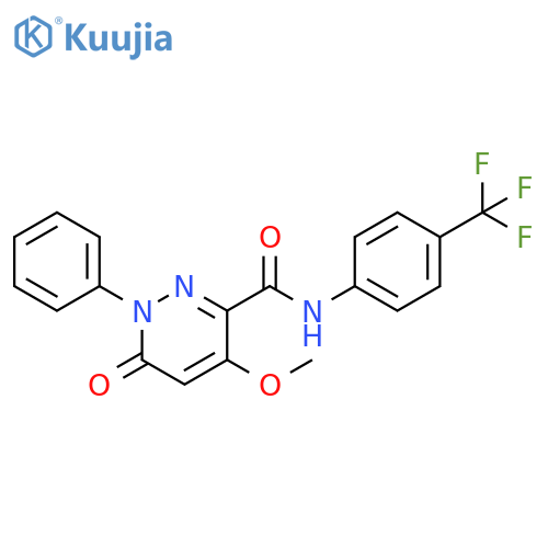 4-methoxy-6-oxo-1-phenyl-N-4-(trifluoromethyl)phenyl-1,6-dihydropyridazine-3-carboxamide structure