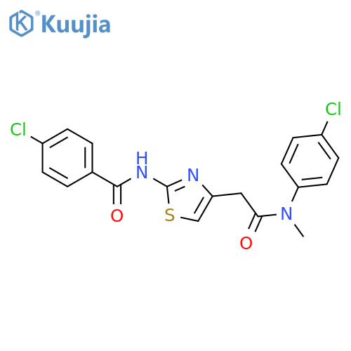 4-chloro-N-4-({(4-chlorophenyl)methylcarbamoyl}methyl)-1,3-thiazol-2-ylbenzamide structure