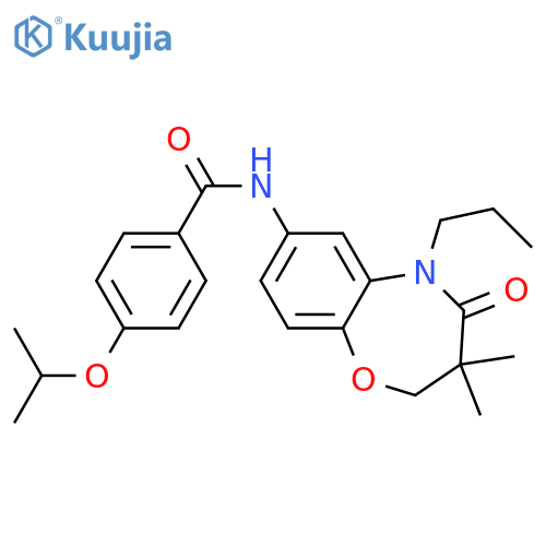 N-(3,3-dimethyl-4-oxo-5-propyl-2,3,4,5-tetrahydro-1,5-benzoxazepin-7-yl)-4-(propan-2-yloxy)benzamide structure