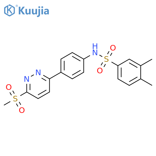 N-4-(6-methanesulfonylpyridazin-3-yl)phenyl-3,4-dimethylbenzene-1-sulfonamide structure
