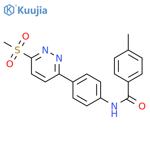 N-4-(6-methanesulfonylpyridazin-3-yl)phenyl-4-methylbenzamide structure