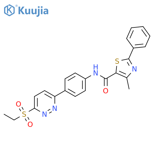 N-{4-6-(ethanesulfonyl)pyridazin-3-ylphenyl}-4-methyl-2-phenyl-1,3-thiazole-5-carboxamide structure