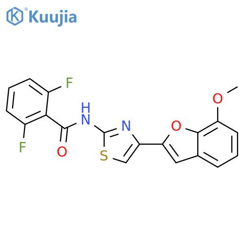 2,6-difluoro-N-4-(7-methoxy-1-benzofuran-2-yl)-1,3-thiazol-2-ylbenzamide structure