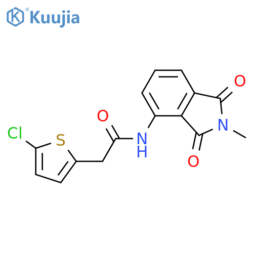 2-(5-chlorothiophen-2-yl)-N-(2-methyl-1,3-dioxo-2,3-dihydro-1H-isoindol-4-yl)acetamide structure