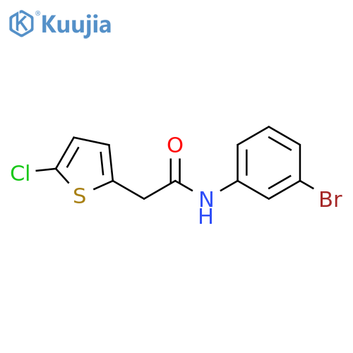 N-(3-bromophenyl)-2-(5-chlorothiophen-2-yl)acetamide structure