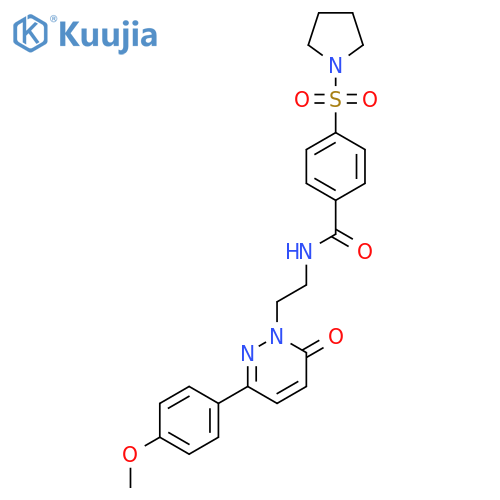 N-{2-3-(4-methoxyphenyl)-6-oxo-1,6-dihydropyridazin-1-ylethyl}-4-(pyrrolidine-1-sulfonyl)benzamide structure