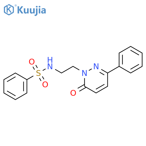 N-2-(6-oxo-3-phenyl-1,6-dihydropyridazin-1-yl)ethylbenzenesulfonamide structure