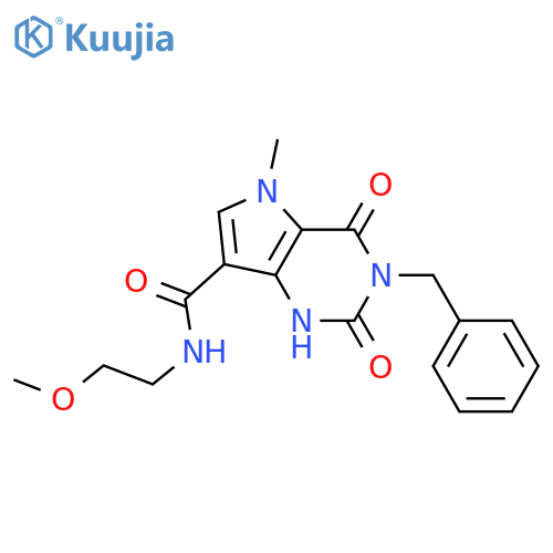 3-benzyl-N-(2-methoxyethyl)-5-methyl-2,4-dioxo-1H,2H,3H,4H,5H-pyrrolo3,2-dpyrimidine-7-carboxamide structure