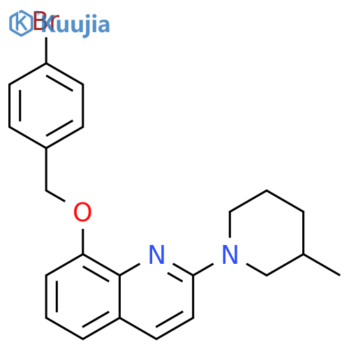 8-(4-bromophenyl)methoxy-2-(3-methylpiperidin-1-yl)quinoline structure