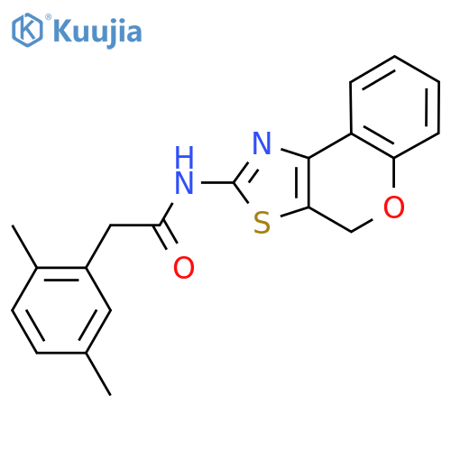 N-{4H-chromeno4,3-d1,3thiazol-2-yl}-2-(2,5-dimethylphenyl)acetamide structure