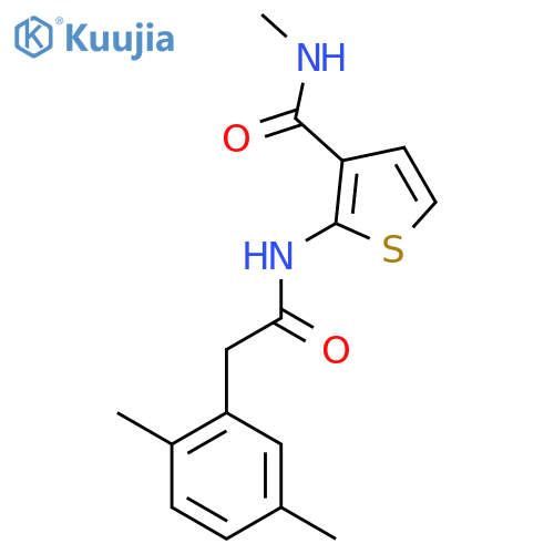 2-2-(2,5-dimethylphenyl)acetamido-N-methylthiophene-3-carboxamide structure