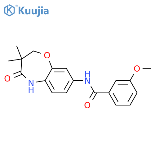 N-(3,3-dimethyl-4-oxo-2,3,4,5-tetrahydro-1,5-benzoxazepin-8-yl)-3-methoxybenzamide structure