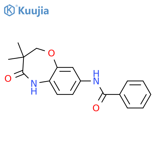 N-(3,3-dimethyl-4-oxo-2,3,4,5-tetrahydro-1,5-benzoxazepin-8-yl)benzamide structure