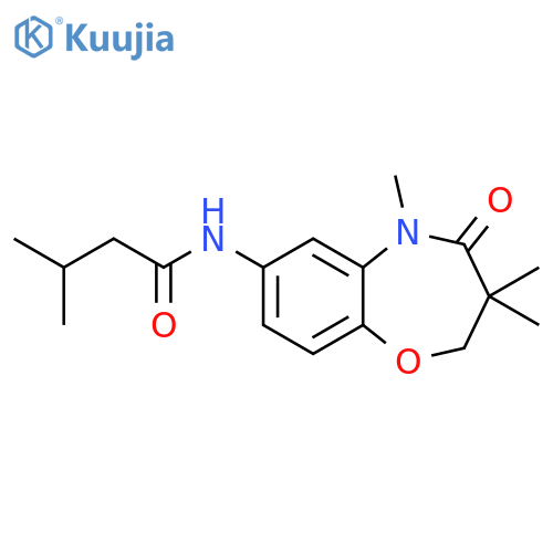 3-methyl-N-(3,3,5-trimethyl-4-oxo-2,3,4,5-tetrahydro-1,5-benzoxazepin-7-yl)butanamide structure