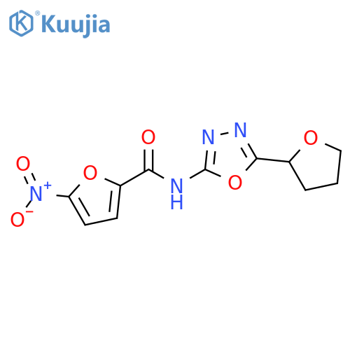 5-nitro-N-5-(oxolan-2-yl)-1,3,4-oxadiazol-2-ylfuran-2-carboxamide structure