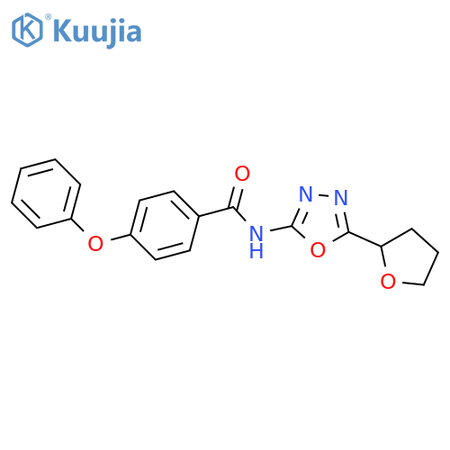 N-5-(oxolan-2-yl)-1,3,4-oxadiazol-2-yl-4-phenoxybenzamide structure