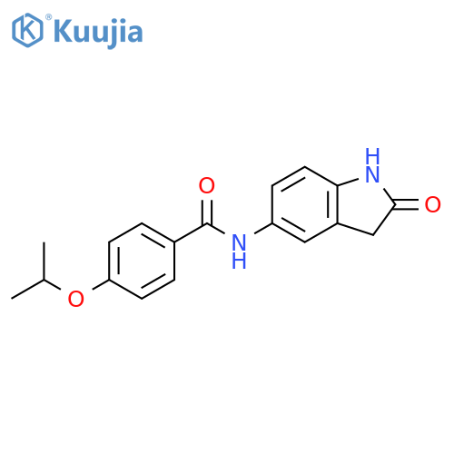 N-(2-oxo-2,3-dihydro-1H-indol-5-yl)-4-(propan-2-yloxy)benzamide structure