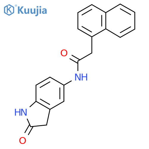 2-(naphthalen-1-yl)-N-(2-oxo-2,3-dihydro-1H-indol-5-yl)acetamide structure