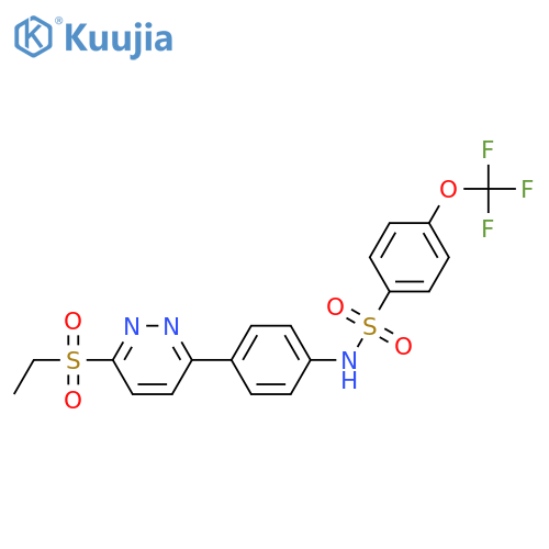 N-{4-6-(ethanesulfonyl)pyridazin-3-ylphenyl}-4-(trifluoromethoxy)benzene-1-sulfonamide structure