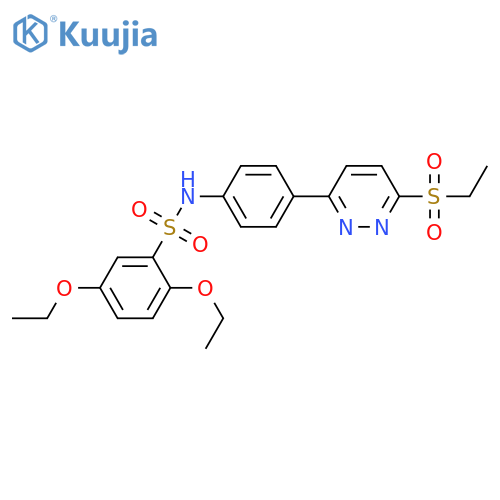N-{4-6-(ethanesulfonyl)pyridazin-3-ylphenyl}-2,5-diethoxybenzene-1-sulfonamide structure
