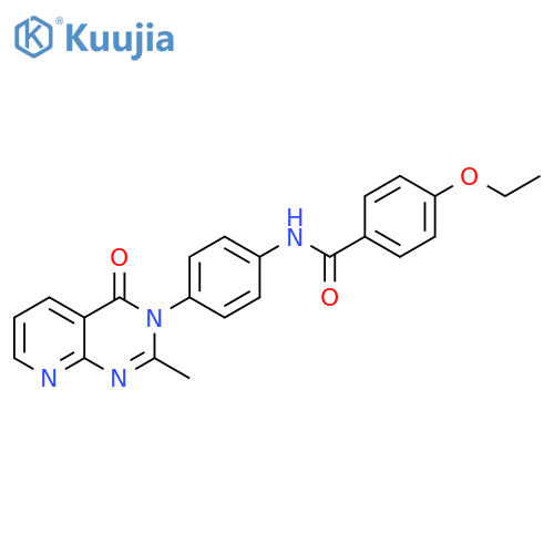 4-ethoxy-N-(4-{2-methyl-4-oxo-3H,4H-pyrido2,3-dpyrimidin-3-yl}phenyl)benzamide structure