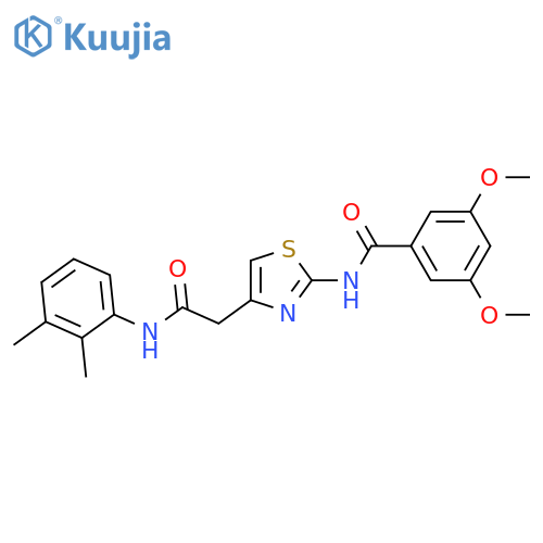 N-(4-{(2,3-dimethylphenyl)carbamoylmethyl}-1,3-thiazol-2-yl)-3,5-dimethoxybenzamide structure