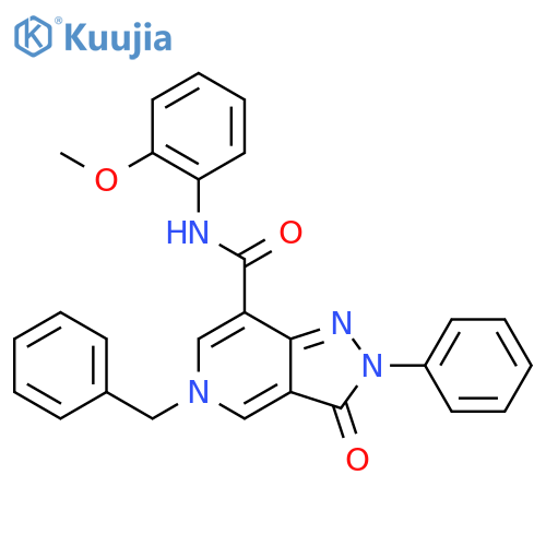 5-benzyl-N-(2-methoxyphenyl)-3-oxo-2-phenyl-2H,3H,5H-pyrazolo4,3-cpyridine-7-carboxamide structure