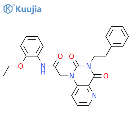 2-2,4-dioxo-3-(2-phenylethyl)-1H,2H,3H,4H-pyrido3,2-dpyrimidin-1-yl-N-(2-ethoxyphenyl)acetamide structure