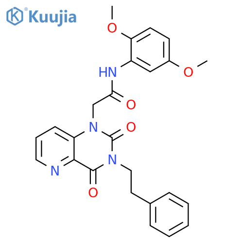 N-(2,5-dimethoxyphenyl)-2-2,4-dioxo-3-(2-phenylethyl)-1H,2H,3H,4H-pyrido3,2-dpyrimidin-1-ylacetamide structure
