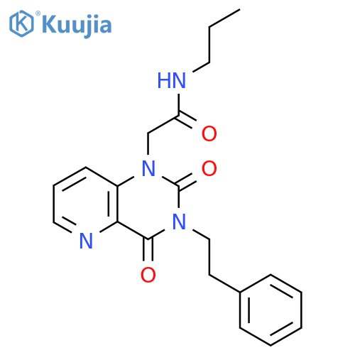 2-2,4-dioxo-3-(2-phenylethyl)-1H,2H,3H,4H-pyrido3,2-dpyrimidin-1-yl-N-propylacetamide structure