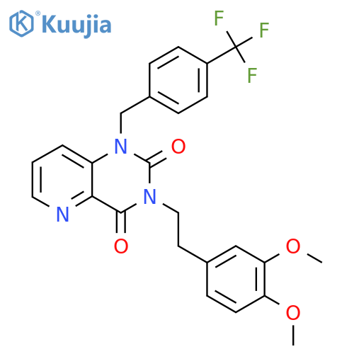 3-(3,4-dimethoxyphenethyl)-1-(4-(trifluoromethyl)benzyl)pyrido[3,2-d]pyrimidine-2,4(1H,3H)-dione structure