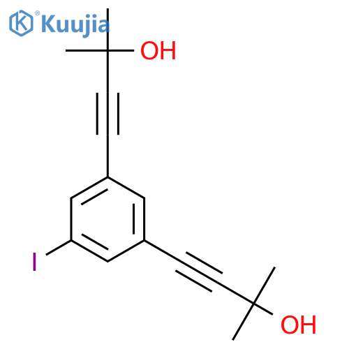 3-Butyn-2-ol, 4,4'-(5-iodo-1,3-phenylene)bis[2-methyl- structure