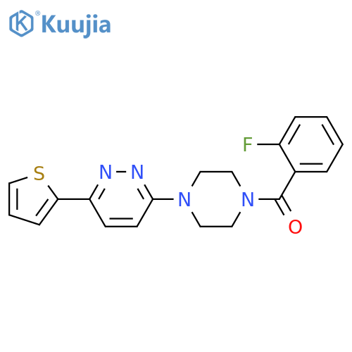 3-4-(2-fluorobenzoyl)piperazin-1-yl-6-(thiophen-2-yl)pyridazine structure