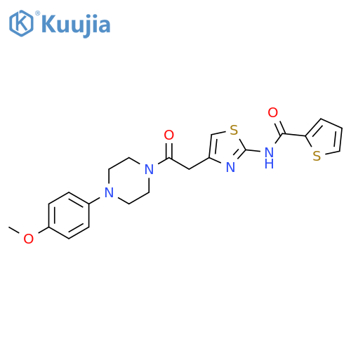 N-(4-{2-4-(4-methoxyphenyl)piperazin-1-yl-2-oxoethyl}-1,3-thiazol-2-yl)thiophene-2-carboxamide structure