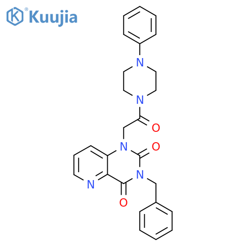3-benzyl-1-2-oxo-2-(4-phenylpiperazin-1-yl)ethyl-1H,2H,3H,4H-pyrido3,2-dpyrimidine-2,4-dione structure