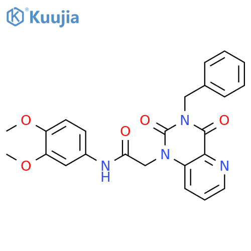 2-{3-benzyl-2,4-dioxo-1H,2H,3H,4H-pyrido3,2-dpyrimidin-1-yl}-N-(3,4-dimethoxyphenyl)acetamide structure