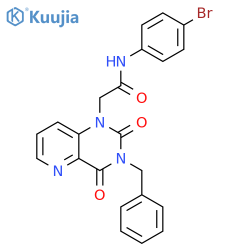 2-{3-benzyl-2,4-dioxo-1H,2H,3H,4H-pyrido3,2-dpyrimidin-1-yl}-N-(4-bromophenyl)acetamide structure