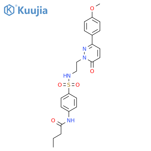 N-4-({2-3-(4-methoxyphenyl)-6-oxo-1,6-dihydropyridazin-1-ylethyl}sulfamoyl)phenylbutanamide structure