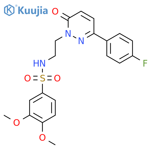 N-{2-3-(4-fluorophenyl)-6-oxo-1,6-dihydropyridazin-1-ylethyl}-3,4-dimethoxybenzene-1-sulfonamide structure